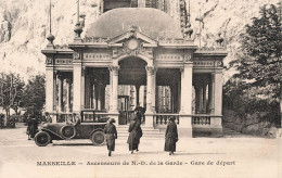 FRANCE - Marseille - Ascenseurs De ND De La Garde - Gare De Départ - Carte Postale Ancienne - Notre-Dame De La Garde, Ascenseur