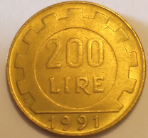 1991 - Italia 200 Lire     ------ - 200 Liras