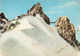FRANCE - Chamonix Mont Blanc - Téléphérique De L'Aiguille Du Midi - Cordée Sur L'Arrête - Colorisé - Carte Postale - Chamonix-Mont-Blanc