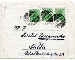 62025 - Deutsches Reich - 1921 - 3@20Pfg Germania A KartenBf HOMBURG -> Fulda - Lettres & Documents