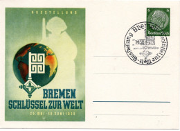 62027 - Deutsches Reich - 1938 - 6Pfg Hindenburg PGAKte "Bremen" SoStpl BREMEN - SCHLUESSEL ZUR WELT ... - Interi Postali Privati