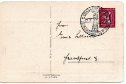 62030 - Deutsches Reich - 1922 - 50Pfg Ziffer PGAAnsKte "28.Philatelistentag" Als OrtsKte SoStpl FRANKFURT - ... - Briefkaarten