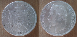 France 5 Francs 1868 BB Strasbourg Napoleon 3 Que Prix + Port Frcs Frc Cents Centimes Argent Silver Paypal Bitcoin OK - 5 Francs