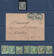 Collection  France Du N°11/17 - Nuances Oblitérations - Timbres, Fragments - Etat B à TB - 1853-1860 Napoleone III