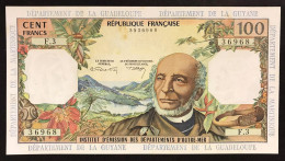 FRENCH ANTILLES Guadaloupe Guyana Republique Francaise 100 Francs ND (1964) Pick#10b Lotto.471 - Guyana