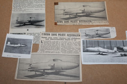 Lot De 37g D'anciennes Coupures De Presse Aéronautique Australienne Diverse - Aviation