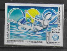 TUNISIE   N°  726  * *  NON DENTELE   JO    1972  Natation - Schwimmen