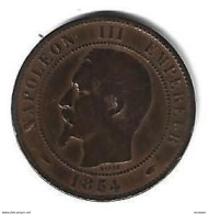 *france 10 Centimes 1854 A  Km 771.1  Fr+ - 10 Centimes