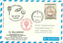 Regulärer Ballonpostflug Nr. 42b Der Pro Juventute [RBP42.] - Globos