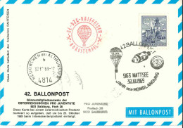 Regulärer Ballonpostflug Nr. 42b Der Pro Juventute [RBP42a] - Par Ballon