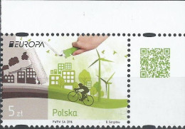 **4681 Poland EUROPA 2016 Environment Pollution Bike Tree Wind Power Plant - 2016