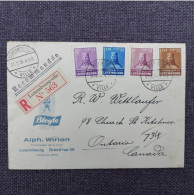 Luxemburg 1935 Marken 284, 287/89 Kinderhilfe Auf FDC R-Umschlag - Storia Postale