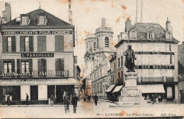 FRANCE - Langres - La Place Diderot - ND Phot - Au Bon Marché - Laines Plumes - Carte Postale Ancienne - Langres