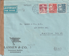 Danemark Lettre Censurée Par Avion  Pour L'Allemagne 1942 - Covers & Documents