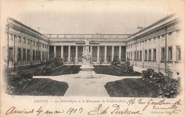 FRANCE - Amiens - La Bibliothèque Et Le Monument De Frédéric-Petit - Carte Postale Ancienne - Amiens