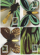 WWF. Papouasie Nouvelle Guinée. 4 CM: Le Papillon De La Reine Victotia De 2015. - Cartes-maximum