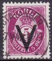 NO036DB – NORVEGE - NORWAY – 1941 – VICTORY OVERPRINT ISSUE With WM – SC # 210 USED 2,50 € - Gebraucht