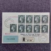 Luxemburg 1953 Freimarke 511 Herzogin Charlotte Auf FDC R-Umschlag - Storia Postale