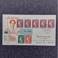 Luxemburg 1958 Freimarke 586 Herzogin Charlotte Auf FDC R-Umschlag - Storia Postale