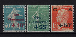 France Yv 246 - 248  1927 Neuf Avec ( Ou Trace De) Charniere / MH/* - 1927-31 Cassa Di Ammortamento