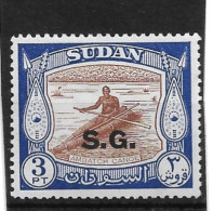 SUDAN 1951 3p BROWN AND DULL ULTRAMARINE OFFICIAL SG O75 MOUNTED MINT Cat £38 - Soudan (...-1951)