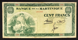 Martinique Martinica 1942 100 Francs Pick#19a  LOTTO 473 - Other - America
