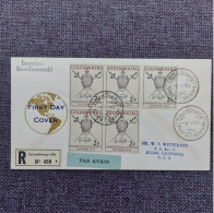 Luxembourg 1954 Set Sword/Fighting Stamps (Michel 523) Used On FDC - Lettres & Documents