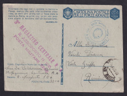 ITALY - Posta Militare 3200 Aeroporto No. 106. Sent 01.01.1943. To Rimini. / 2 Scans - Otros & Sin Clasificación