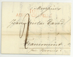 103 AIX LA CHAPELLE Aachen 1810 Pour Francomont Verviers - 1792-1815: Départements Conquis