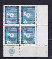 UN NY 1958:  Michel 72** Block Of Four. Mnh, Postfrisch - Nuevos