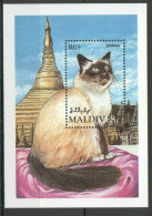 MALDIVES, Chats, Cats, Gatos, Yvert BF N° 304 ** MNH - Chats Domestiques