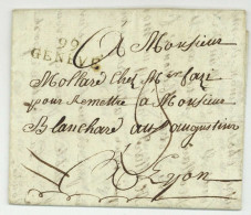 99 GENEVE Pour Lyon 1804 - 1792-1815: Veroverde Departementen