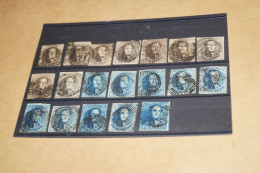 Important Lot De 19 Timbres, à 10 C. Et 20 C.non Dentelé,à Identifier - 1849-1850 Medaglioni (3/5)