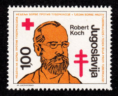 Yugoslavia 1982 TBC Tuberculosis Red Cross Robert Koch Postage Due Tax Charity Surcharge MNH - Timbres-taxe