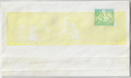 Brazil 1960s Postal Stationery Letter Sheet Stamp Cr$15 Nativity Scene Yellow Color Printed On Opposite Side Christmas - Interi Postali