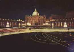 ROME, BASILICA, ARCHITECTURE, ST. PETER SQUARE, FOUNTAIN, ITALY, POSTCARD - San Pietro