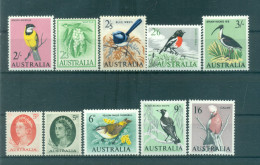 Australie 1963-65 - Y & T N. 290/98 - Série Courante (Michel N. 300 B-329/30-339/45) - Mint Stamps