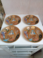 4 Services à Thé Porcelaine Japonais, 4 Tasses Et 4 Sous Tasses Diamètre 14 Cm - Asiatische Kunst
