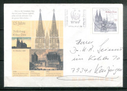 REPUBLIQUE FEDERALE ALLEMANDE - Ganzsache (Entier Postal) - Mi USo 104 (125 Jahre Kölner Dom) - Buste - Usati