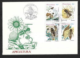 MOZAMBIQUE. N°983-6 De 1985 Sur Enveloppe 1er Jour. Apiculture. - Abeilles