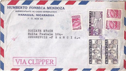 NICARAGUA N° 748Ax3/PA294x2/PA296 S/L.DE MANAGUA/2.9.53 POUR LA FRANCE - Nicaragua