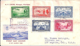 NICARAGUA N° PA207/208/209/210/211/170 S/L.DE MANAGUA/20.3.39  POUR LES USA - Nicaragua