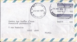 BRESIL N° 1183x2 S/L. DE BELO HORIZONTE/29.3.76 POUR LA FRANCE - Storia Postale