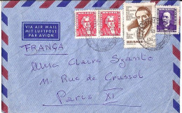 BRESIL N° 678x2/581/PA80 S/L. DE RIO/16.8.60 POUR LA FRANCE - Storia Postale