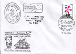 ARGENTINE N° 1476 S/L. DE BAHIA PARAISO/11.12.86  - Storia Postale