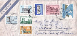 ARGENTINE N° 683/675/681/670/684/682/674 S/L. DE BUENOS AIRES/10.4.64 POUR L’ALLEMAGNE - Storia Postale