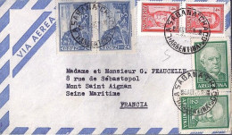 ARGENTINE N° 605Ax2/662x2/605x2 S/L. DE SABANA/6.4.65 POUR LA FRANCE - Storia Postale