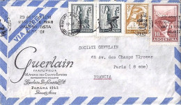 ARGENTINE N° 606A/602x2/603A S/L. DE BUENOS AIRES/21.8.60 POUR LA FRANCE - Cartas & Documentos