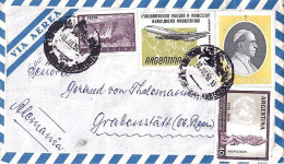 ARGENTINE N° 597/595/548A/PA62 S/L. DE BUENOS AIRES/10.7.59 POUR L’ALLEMAGNE - Cartas & Documentos