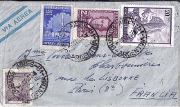 ARGENTINE N° 551/578/547B/367 S/L. DE BUENOS AIRES/8.10.60 POUR LA FRANCE - Brieven En Documenten